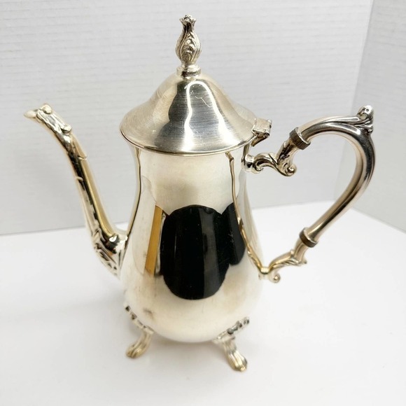 Vintage Sheridan Taunton Silversmiths E.P. Plated Footed Tea - Coffee Pot - Picture 4 of 12